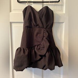 DO+BE Black Bubble Strapless Cocktail Dress Size Small